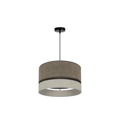Duolla - Luster na lanku DOUBLE 1xE27/15W/230V pr. 40 cm hnedá/šedá