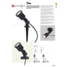 Redo 9997 - LED Vonkajšia lampa TIM LED/5W/230V IP65
