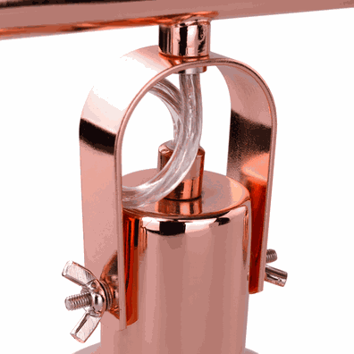 Visiaca lampa v retro štýle, kov, rose gold, AVIER TYP 4