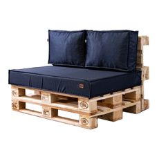 Golden Garden Paletové sedenie GG132 podsedák a vankúš 120cm x 80cm x 15cm modrá