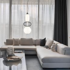 LED Luster na lanku ARAME LED/23W/230V pr. 22 cm čierna