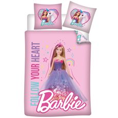 DETSKÉ BAVLNENÉ OBLIEČKY BARBIE 100X135 CM, 1KS 40X60 CM VZOROVANÉ