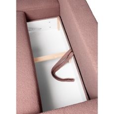 Svetloružová rozkladacia rohová pohovka z textílie buklé (ľavý roh) Quinoa – Bonami Selection
