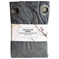 Záves na krúžkoch Velvet Justi YX514/6 135x250 cm sivý