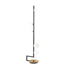 Ideal Lux - LED Stojacia lampa BIRDS 5xG9/3W/230V čierna/zlatá