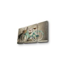 Nástenné obrazové hodiny Bicykel, 84 × 45 cm