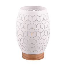 Biela stolová lampa (výška 21 cm) Bidar – Trio