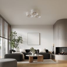 Sollux SL.1392 - Stropné svietidlo TELESTO 1xE27/15W/230V pr. 35 cm biela/hnedá