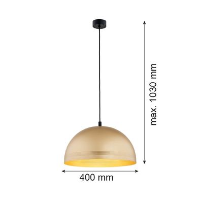 Argon 8245 - Luster na lanku BONITA 1xE27/15W/230V zlatá