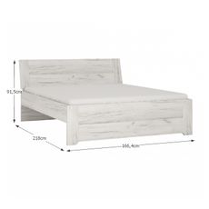 KONDELA Angel Typ 92 160 posteľový rám biela / craft