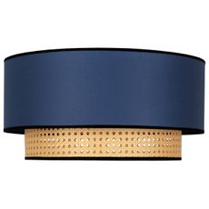 Duolla - Stropné svietidlo BOHO 1xE27/15W/230V pr. 45 cm modrá/ratan