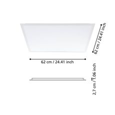 Eglo 900938 - LED Prisadený panel RABASSA LED/33W/230V 62x62 cm