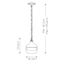 Feiss FE-CADENCE-1P-MB - Luster na reťazi CADENCE 1xE27/75W/230V