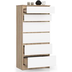 Komoda K60 6SZ sonoma / biela