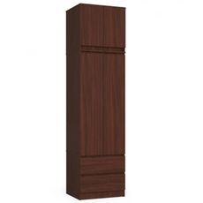 Šatníková skriňa s nadstavbou STAR - wenge