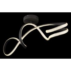 Globo 67341DS - LED Prisadený luster SWIRL LED/30W/230V čierna