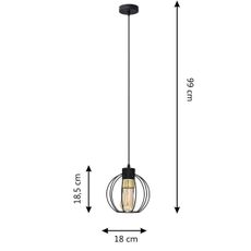 Luster na lanku STARLIGHT 1xE27/15W/230V čierna/zlatá