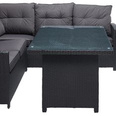 Ambia Garden JEDÁLENSKÁ TERASOVÁ SÚPRAVA 18-dielne, kov, plast, sklo, textil
