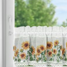 KRÁTKA ZÁCLONA NA PÁSKE HELIA 150X30 CM KVETY