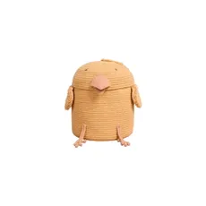 Žltý látkový detský kôš na hračky ø 25x30 cm Charlie the Chicken – Lorena Canals
