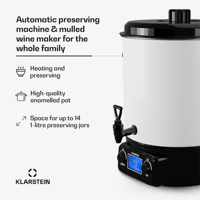 Klarstein Biggie Digital, závarací hrniec, 27 l, 1800 W, nehrdzavejúca oceľ