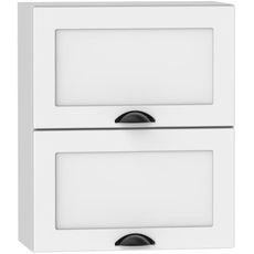 Kuchynská skrinka Adele W60grf/2 Biely hrášok/Biely
