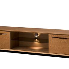 Szynaka TV stolek Lazure 25 s LED osvětlením 180 cm dub Rustikal karamelový