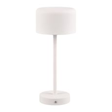 Biela LED stmievateľná stolová lampa (výška 30 cm) Jeff – Trio