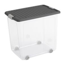 Plastový úložný box s vekom 56,5x39x51,5 cm W box XL – KIS