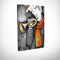 Wallity Obraz KAINOR 30x40 cm sivý/oranžový