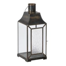 Kovový/sklenený lampáš (výška 44 cm) – Ixia