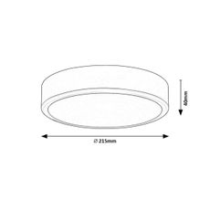 Rabalux 71246 - LED Stropné svietidlo LAURI LED/22W/230V pr. 21 cm čierna