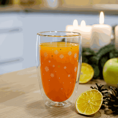 TEMPO-KONDELA HOTCOLD TYP 33, termo poháre, set 2 ks, s vločkami, 450 ml