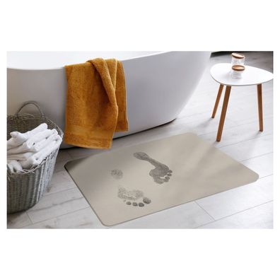 Béžová kúpeľňová predložka z kremeliny 35x45 cm Diatonella – douceur d'intérieur