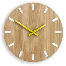 ModernClock Nástenné hodiny Simple Oak hnedo-žlté