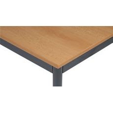 Jedálenský stôl, 180x80 cm, tmavo sivá podnož, buk