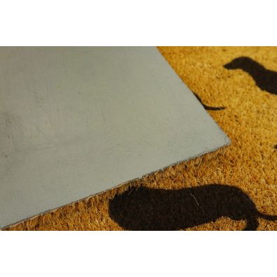 Artsy Mats , Rohožka Kokos Jazvečíci – na von aj na doma, 40x60, oranžová, chodba / predsieň