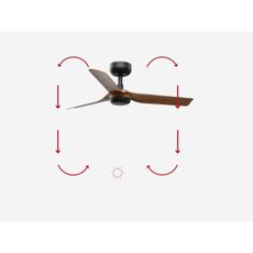 FARO 33823 - Stropný ventilátor MINI PUNT S hnedá/čierna pr. 90 cm + DO