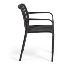 Čierna záhradná stolička Kave Home Isabellini
