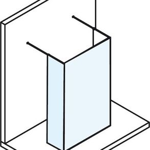 Bočné zástena k sprchovacím dverám 88 cm Polysan Modular MS110B