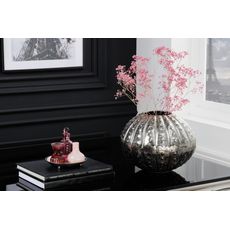 Estila Glamour váza Galactic v kovovom tepanom prevedení v striebornej farbe okrúhleho tvaru 30cm