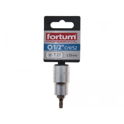 Hlavice zástrčná TORX, 1/2", TX 27, L 55mm, CrV/S2