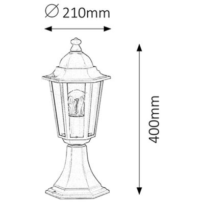 Rabalux 8205 - Vonkajšia lampa VELENCE 1xE27/60W/230V