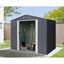 Riwall PRO RMSA 6x8 Anthracite záhradný domček kovový 2,4 x 1,7 m so sedlovou strechou Antracit