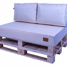 Golden Garden Paletové sedenie GG28 podsedák a vankúš 120cm x 80cm x 15cm Krémové