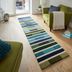 Flair Rugs koberce Ručne všívaný behúň Illusion Piano Green/Multi - 60x230 cm