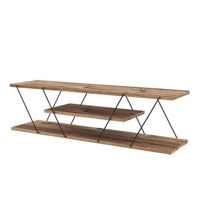 TV stolík v dekore orecha v prírodnej farbe 120x33 cm Canaz – Kalune Design