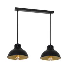 Luster na lanku SVEN 2xE27/15W/230V čierna/zlatá