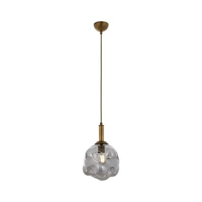 Závesný luster na lanku CRUMPLED 1xE27/40W/230V bronzový/dymový