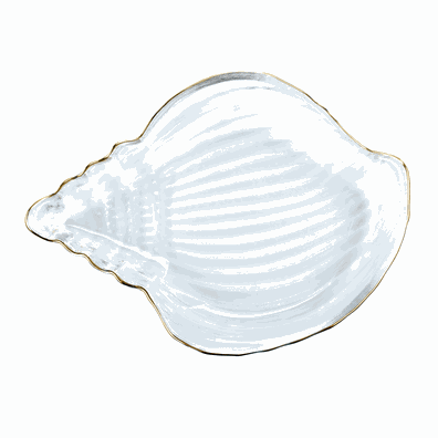 Servírovacie misky, set 4 ks, sklo, PURE SHELLS